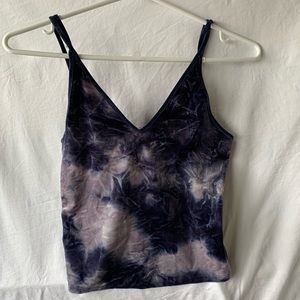 Crush velvet cropped going out top American Eagle